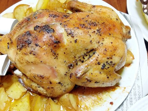 クリスマスチキン　丸鶏とポテトのオーブン焼き